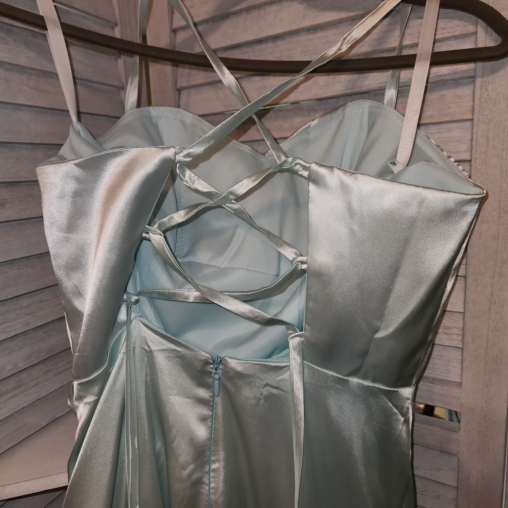 Green Spaghetti Strap Dress